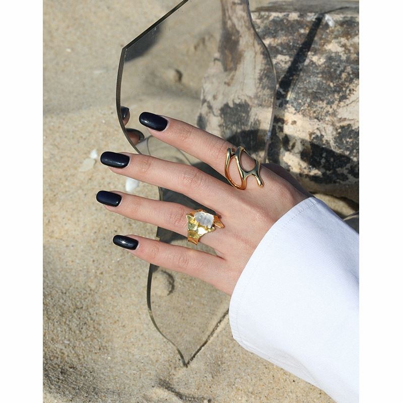 Gold Plated Crystal Rings